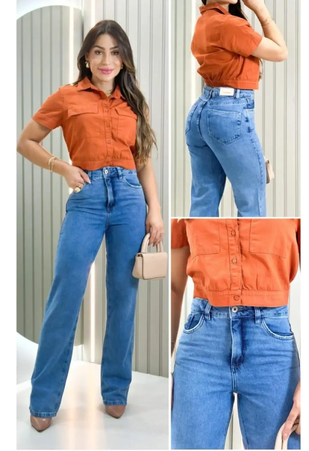 Calça Jeans Wide Leg