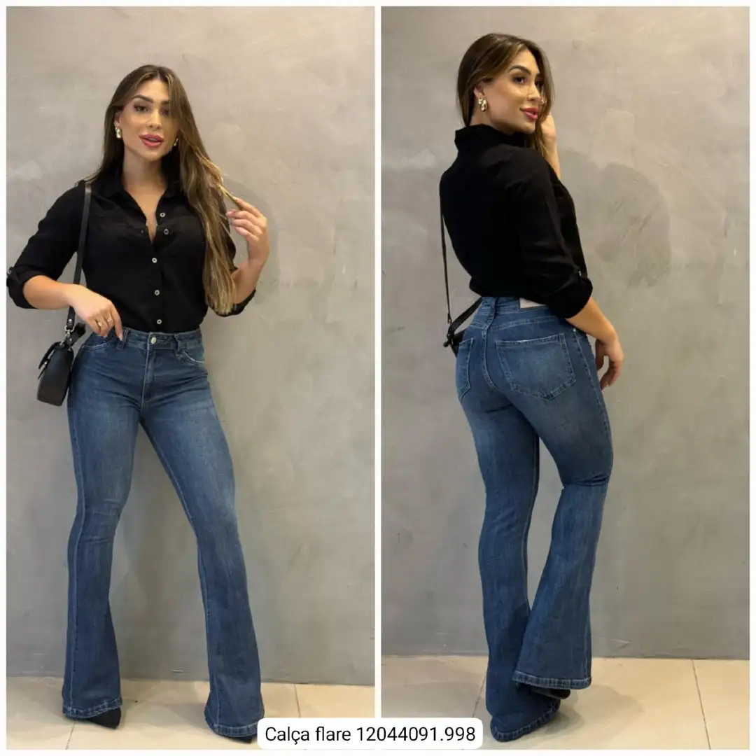 Calça Jeans Flare