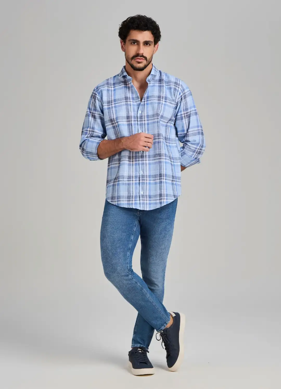 Camisa masc slim fit