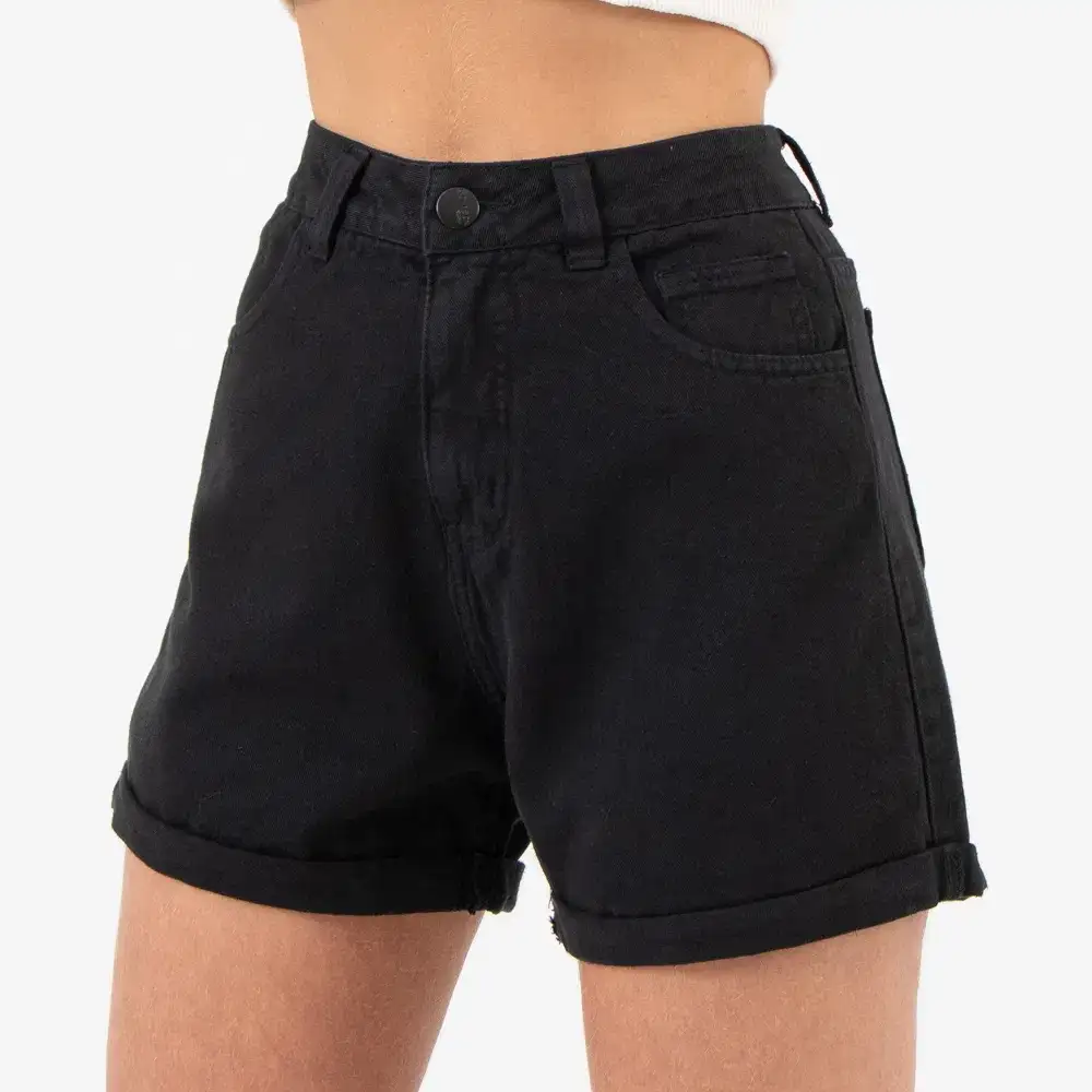 SHORT MOM PRETO LADY ROCK